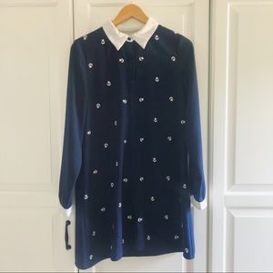 Stars and moons long sleeve shift dress